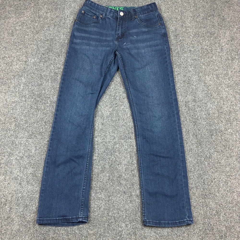 Levis 511 Slim Fit Boys Jeans Size 14 Reg Dark Wash Denim Size 27x29